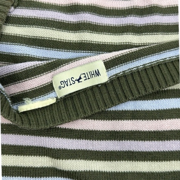 Chic White Stag Striped Tank - Size‎ Small, Must-Have for Summer! - Picture 3 of 3